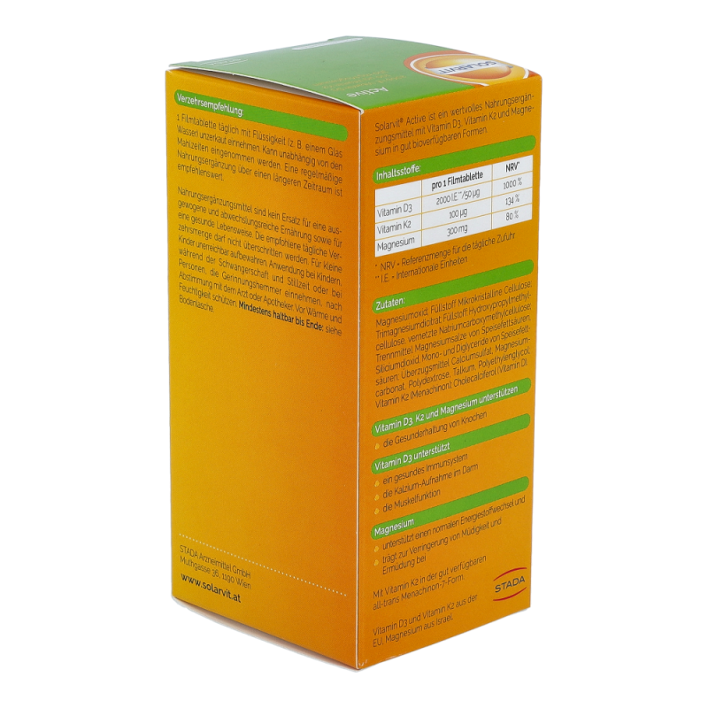 Solarvit Active D3 K2 Magnesium Filmtabletten 60 Stk.