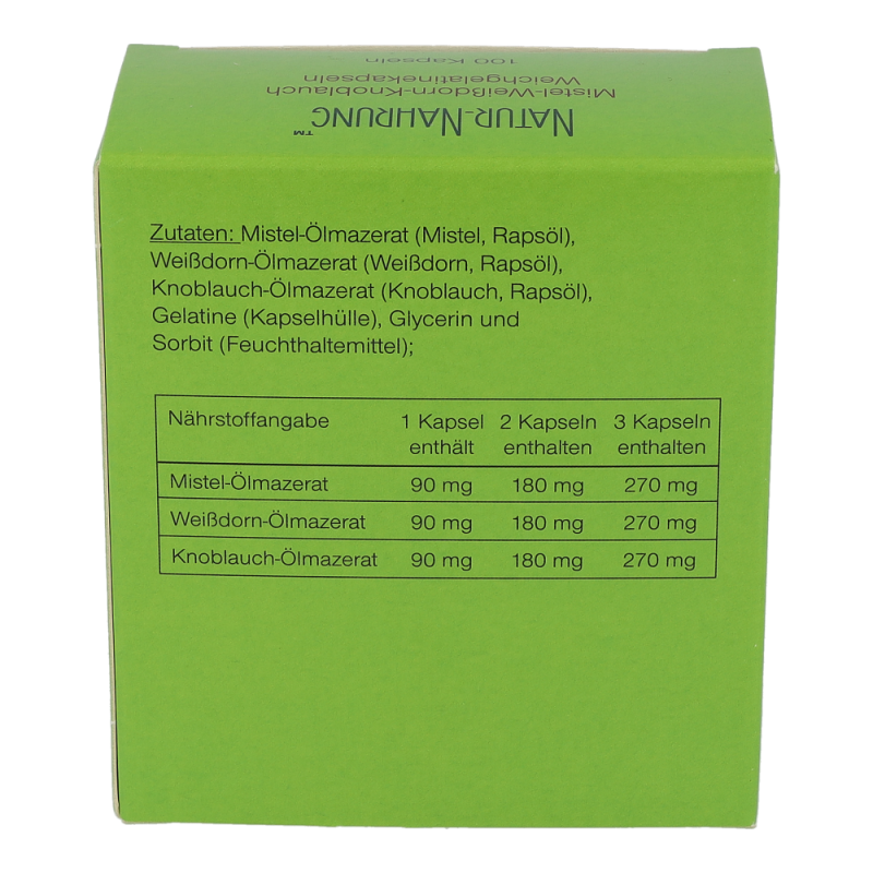 Mistel + Weißdorn + Knoblauch Kapseln 100 Stk.