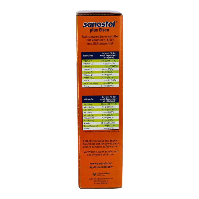Sanostol Multi-Vitamine Saft plus Eisen