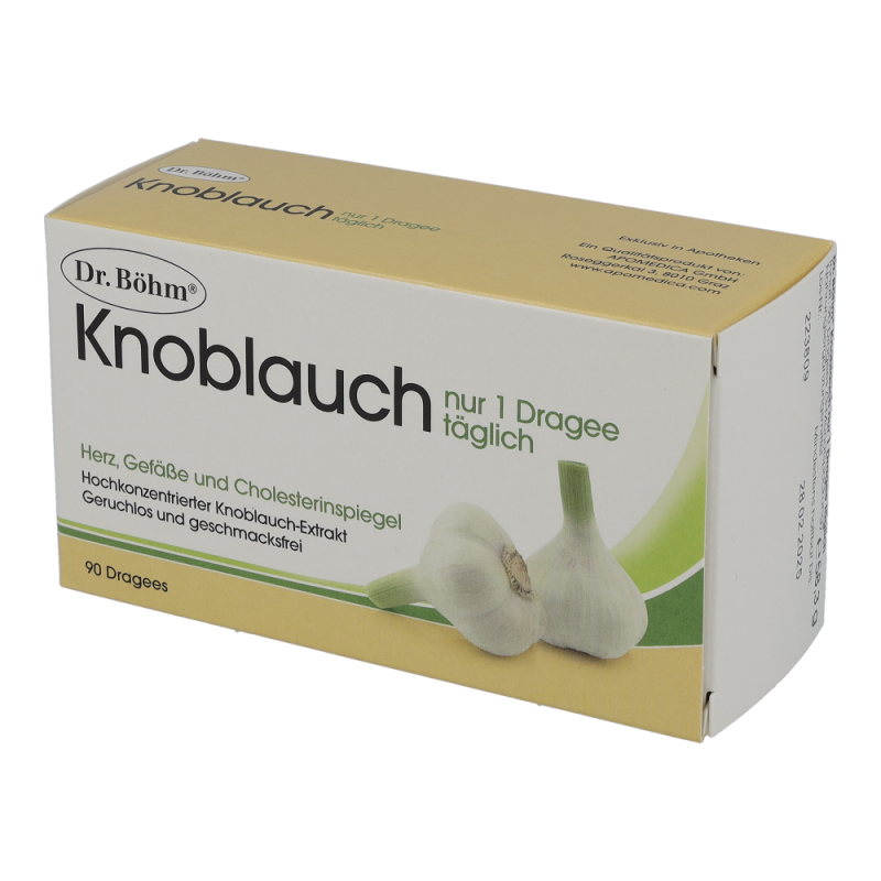 Dr. Böhm Knoblauch nur 1 Dragee täglich