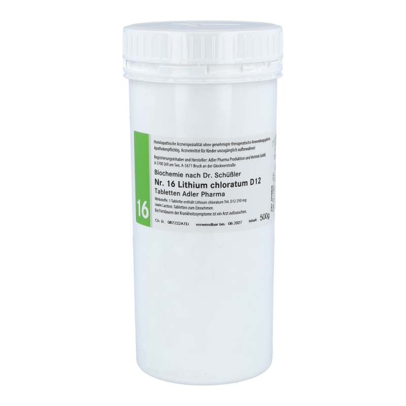 Adler Pharma Schüßler Nr. 16 Lithium Chloratum 500 g D 12