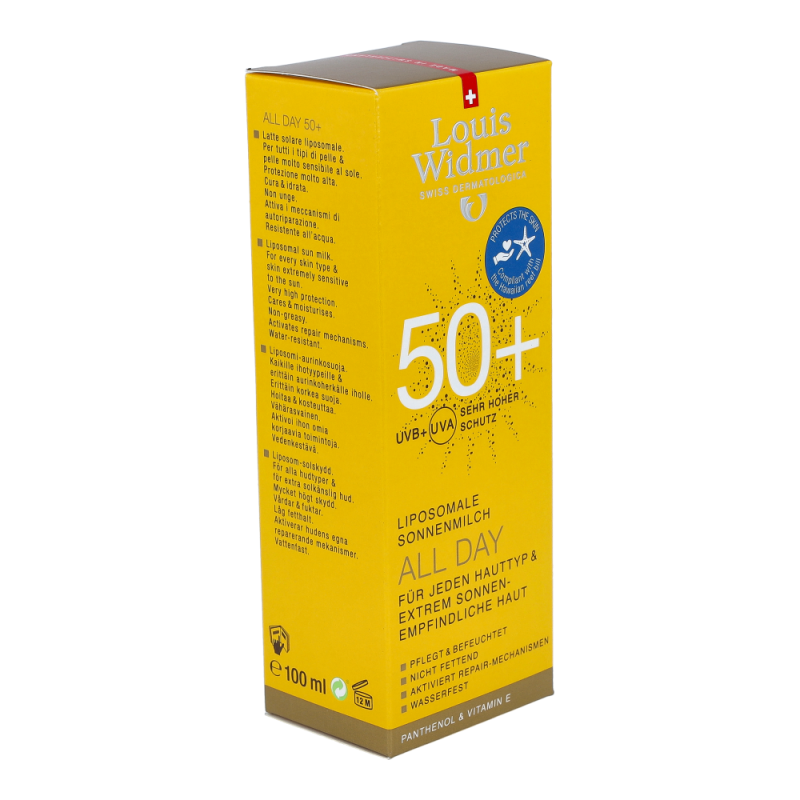 Louis Widmer All Day Sonnenmilch 50+ leicht parfümiert 100 ml