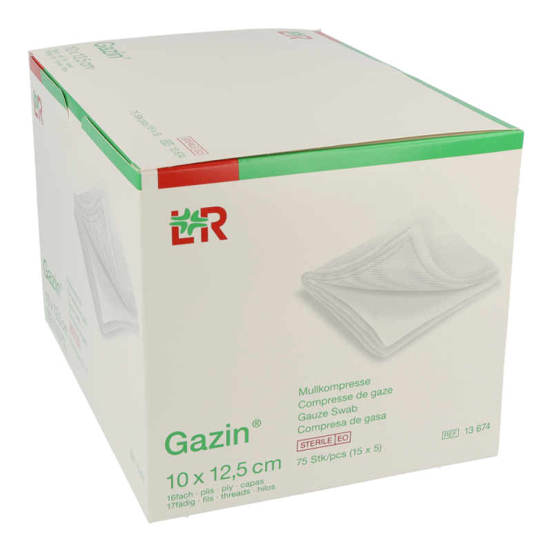 Mullkompresse Gazin steril 16-fach 75 Stk. 15 x 5 12,5 cm