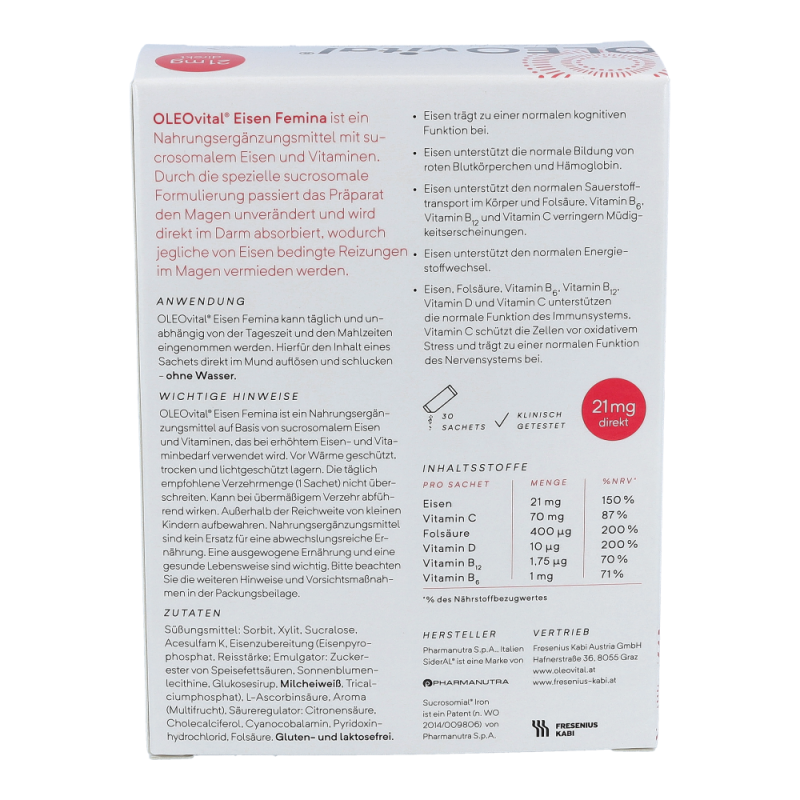 Oleovital Eisen Sachets 30 Stk. Femina