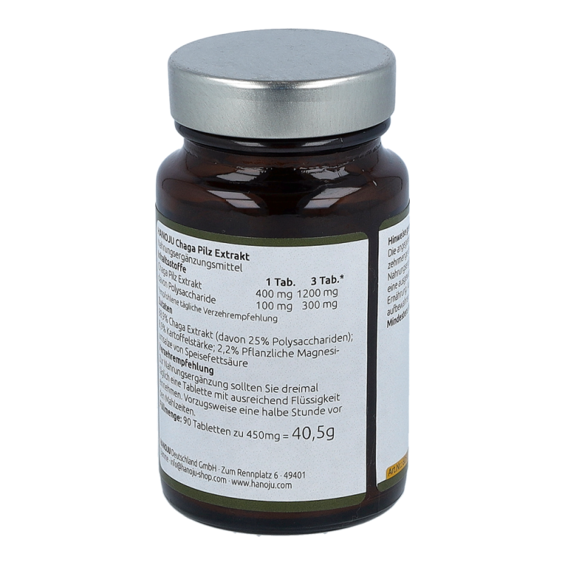 Chaga Pilz Extrakt Tabletten 400 mg 90 Stk.