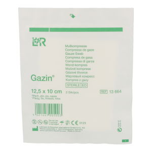 Mullkompresse Gazin steril 16-fach 12,5 cm 2 Stk.