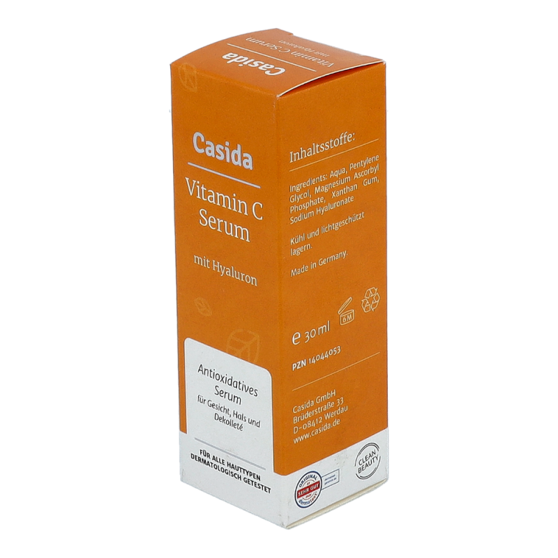 Casida VITAMIN C SERUM + Hyaluron straffende Anti – Age – Pflege – 30ml