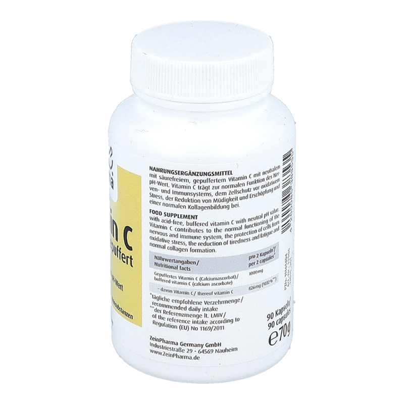 ZeinPharma Gepuffertes Vitamin C 500 mg Kapseln 90 Stk.