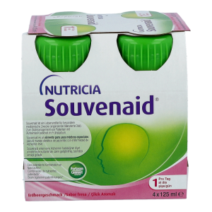 Nutricia Souvenaid 125 ml Vitalflasche 4 Stk. Erdbeer