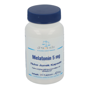 Junek MELATONIN 5mg Kapseln zur Behandlung von Jetlag Empfindungen – 30 Stk