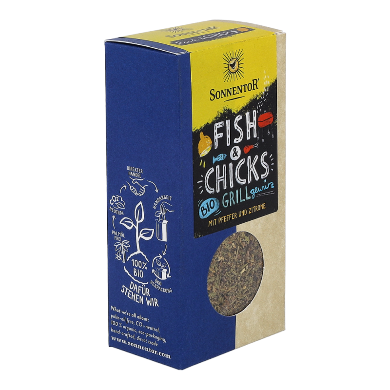Sonnentor Fish & Chicks Grillgewürz Packung 55 g BIO