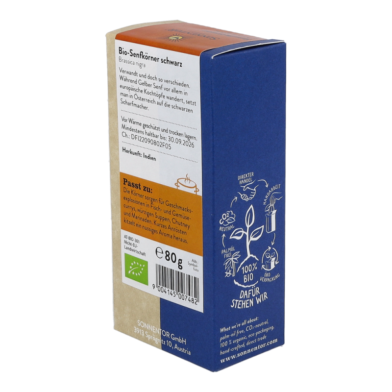 Sonnentor Senfkörner schwarz 80 g BIO