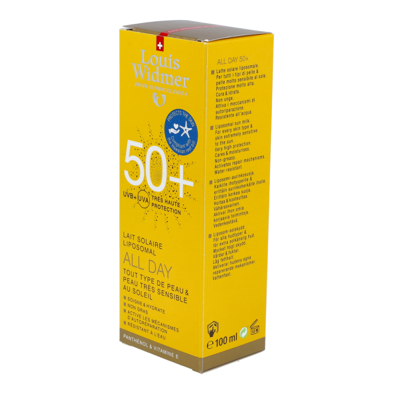 Louis Widmer All Day Sonnenmilch 50+ leicht parfümiert 100 ml