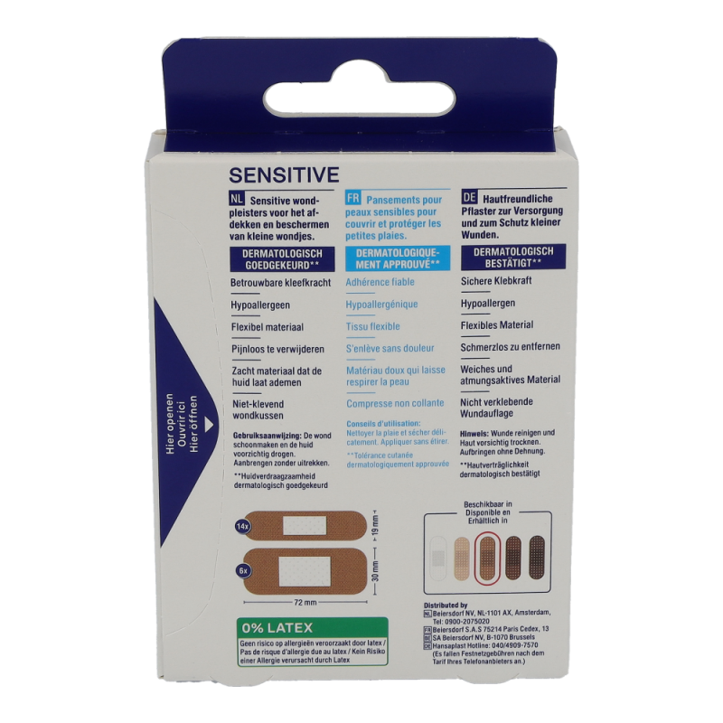 Hansaplast Sensitive Strips Medium Skintone