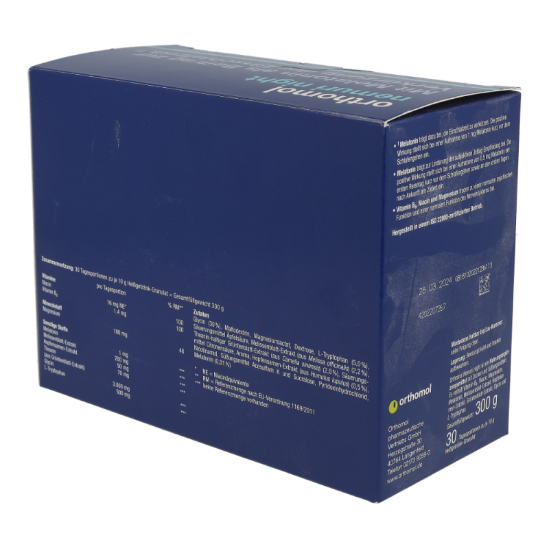 Orthomol NEMURI Granulat mit Melatonin verkürzt die Einschlafzeit