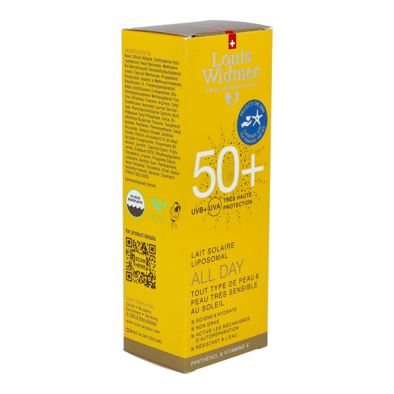 Louis Widmer All Day Sonnenmilch 50+ leicht parfümiert 100 ml
