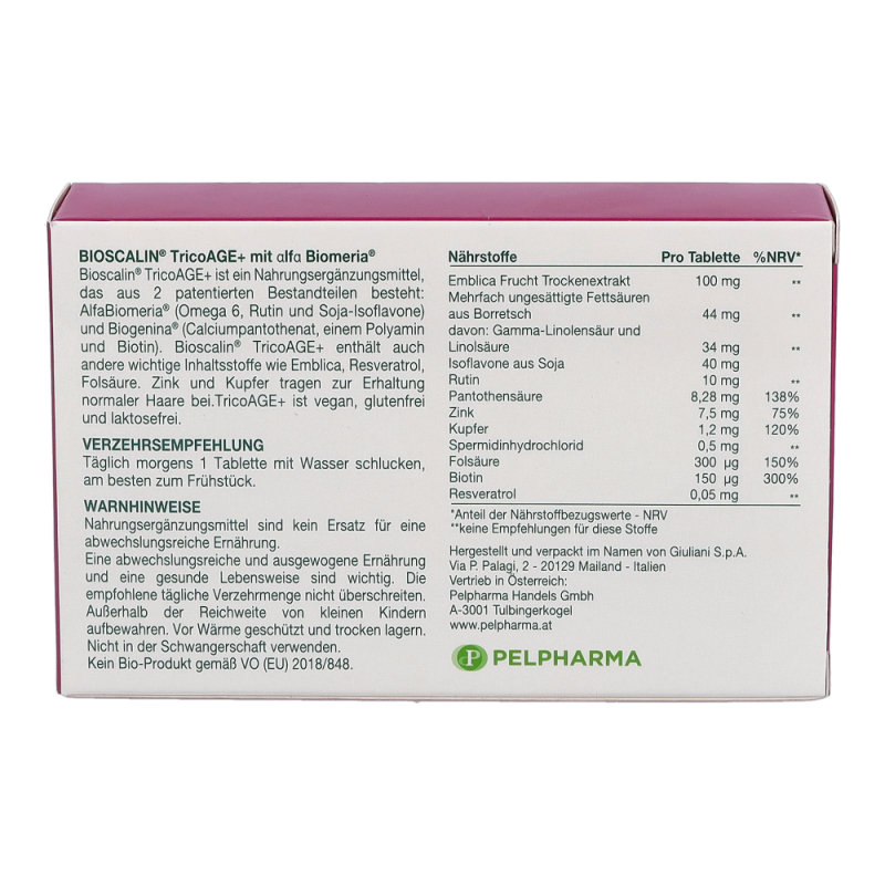 Bioscalin TricoAGE+ Tabletten 30 Stk.