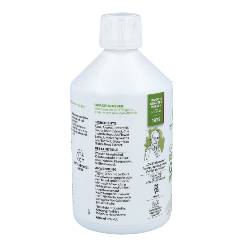 SonnenMoor Gurgelwasser mit Alkohol