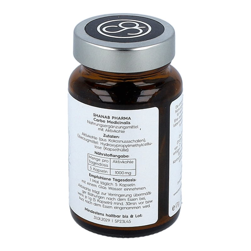 Carbo Medicinalis Aktivkohle Kapseln 60 Stk.