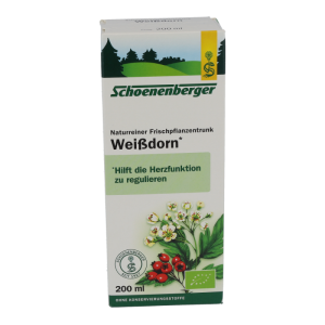 Schoenenberger Weißdorn Naturreiner Heilpflanzensaft 200 ml BIO