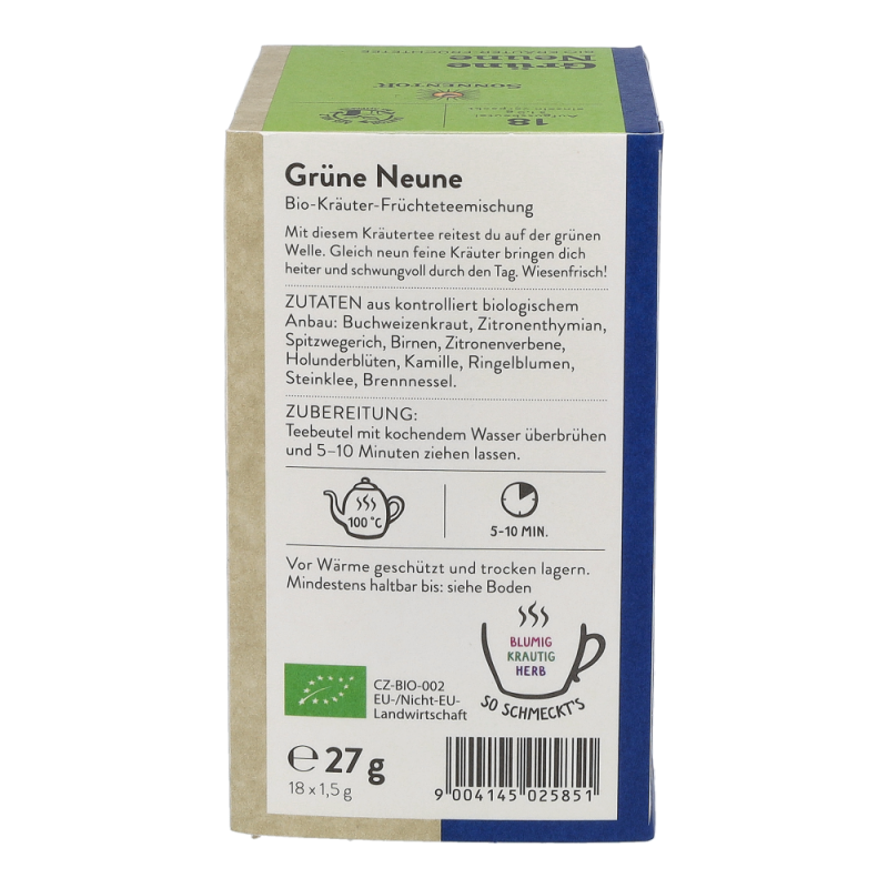 Sonnentor Grüne Neune Bio Kräuter-Früchtetee