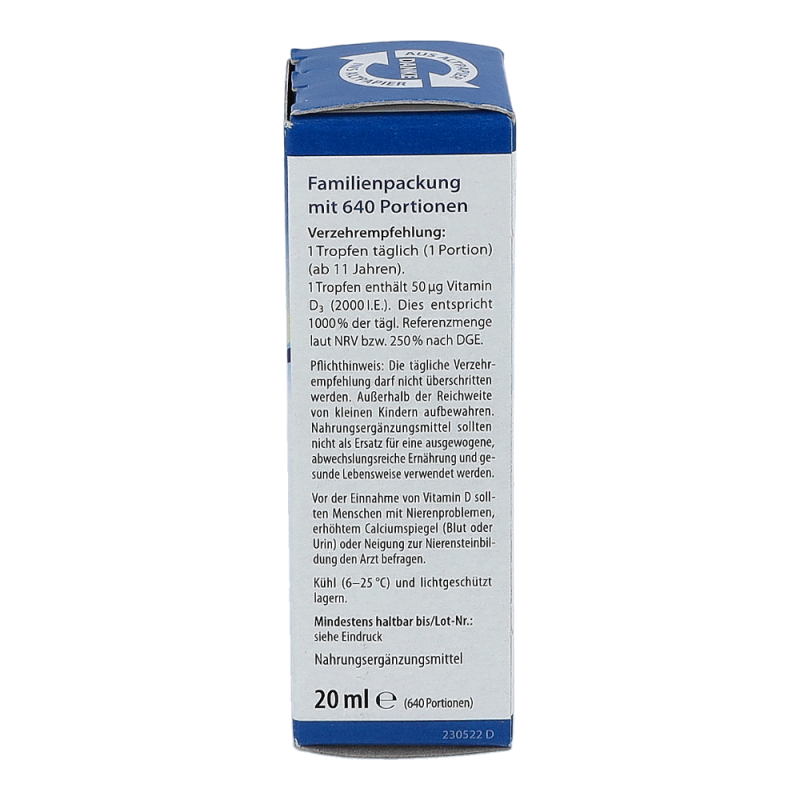 Dr. Jacobs Vitamin D3 Öl forte Tropfen 20 ml