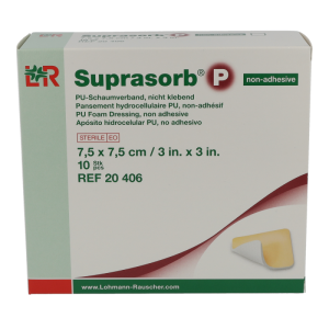 Suprasorb P PU-Schaumverband nicht klebend 10 Stk. 7,5