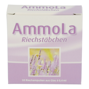 AMMOLA RIECHSTÄBCHEN aromatisierter Ammoniak bei Befindlichkeitsstörungen – 10 Ampullen