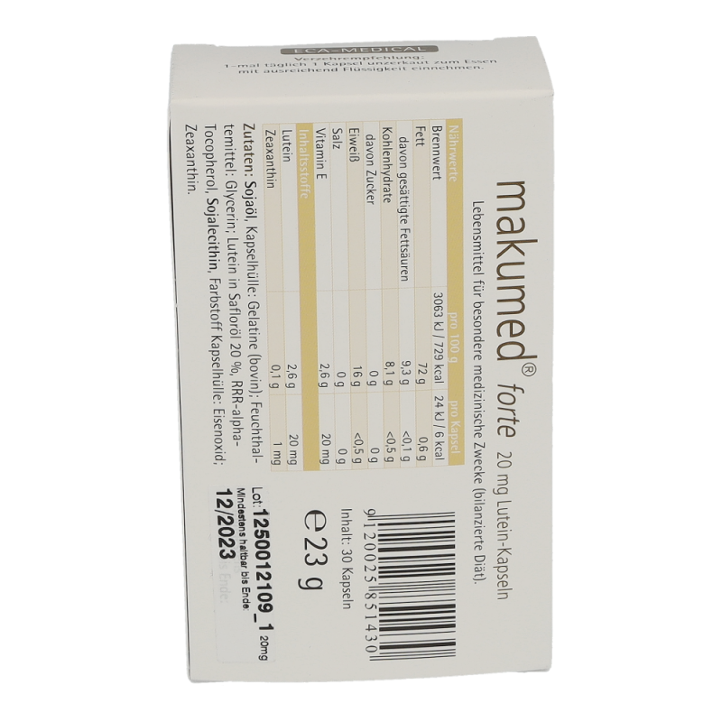 Makumed Lutein 20 mg forte Kapseln 30 Stk.