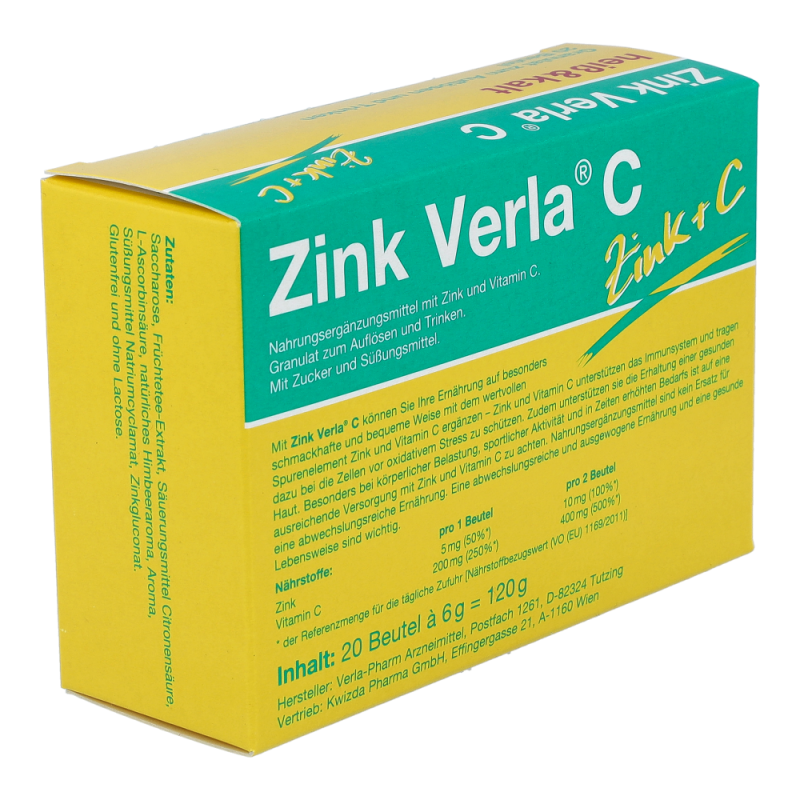 Verla Zink C Granulat Himbeer 20 Stk.