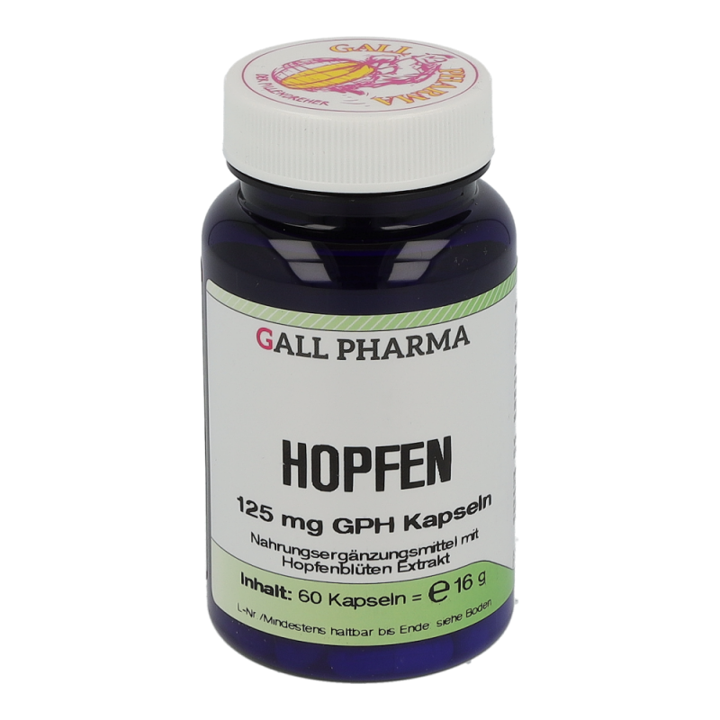 Gall Pharma HOPFEN 125mg Kapseln bei Schlaf- & Einschlafstörungen – 60 Stk