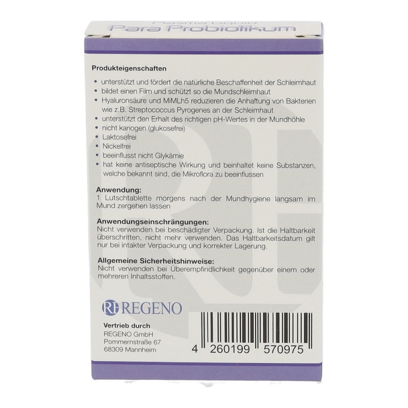 Plasma Liquid Para Probiotikum Lutschtabletten 30 Stk.