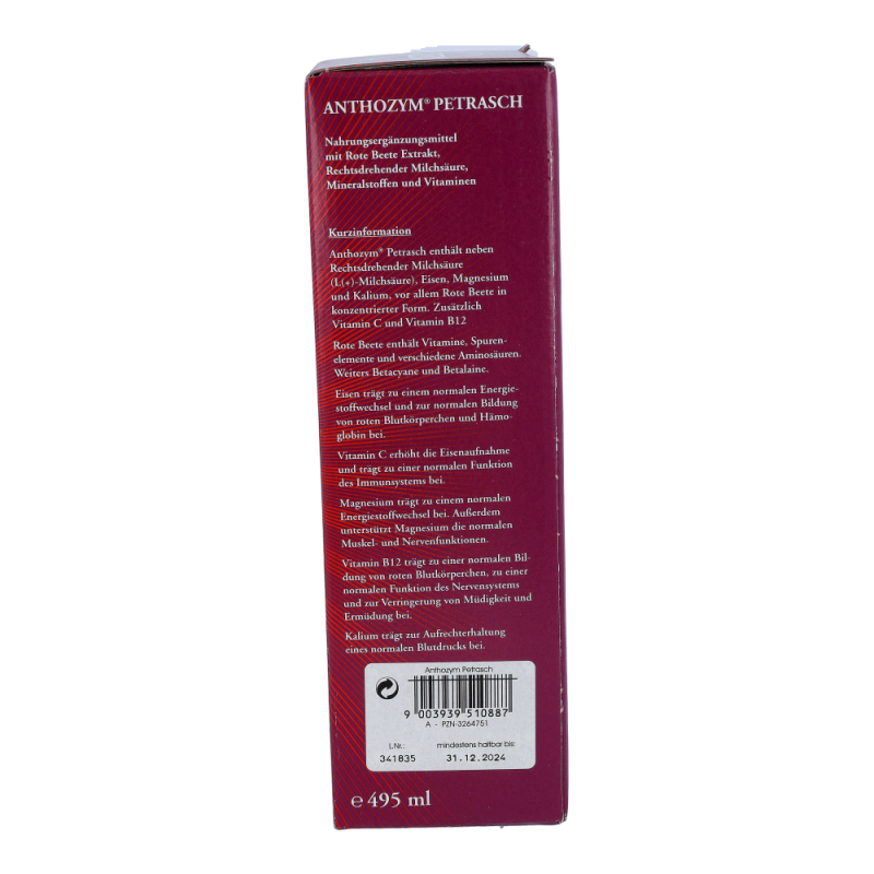 Petrasch Anthozym Saft alkoholfrei 495 ml