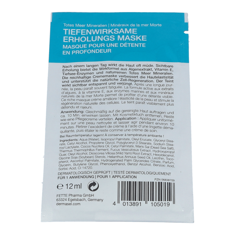 Dermasel spa Totes Meer Maske 12 ml Erholung