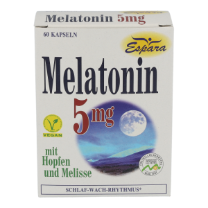 MELATONIN 5mg Kapseln Espara – bei Jet – Lag Symptomen