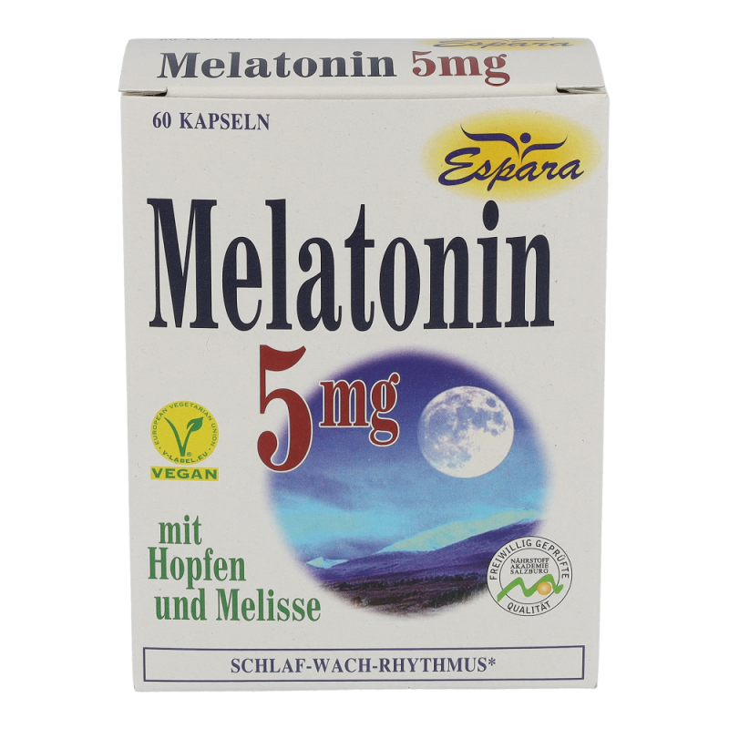 MELATONIN 5mg Kapseln Espara – bei Jet – Lag Symptomen