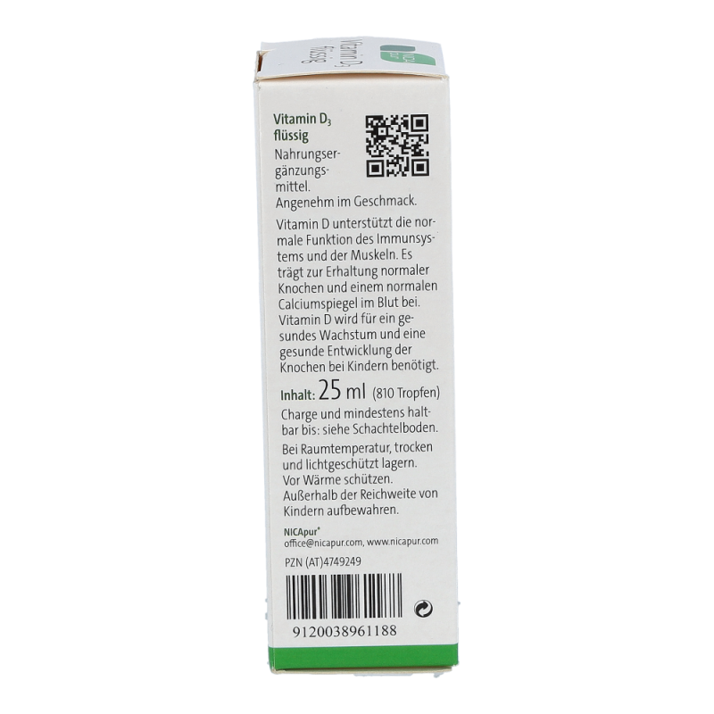 Nicapur Vitamin D3 flüssig 25 ml