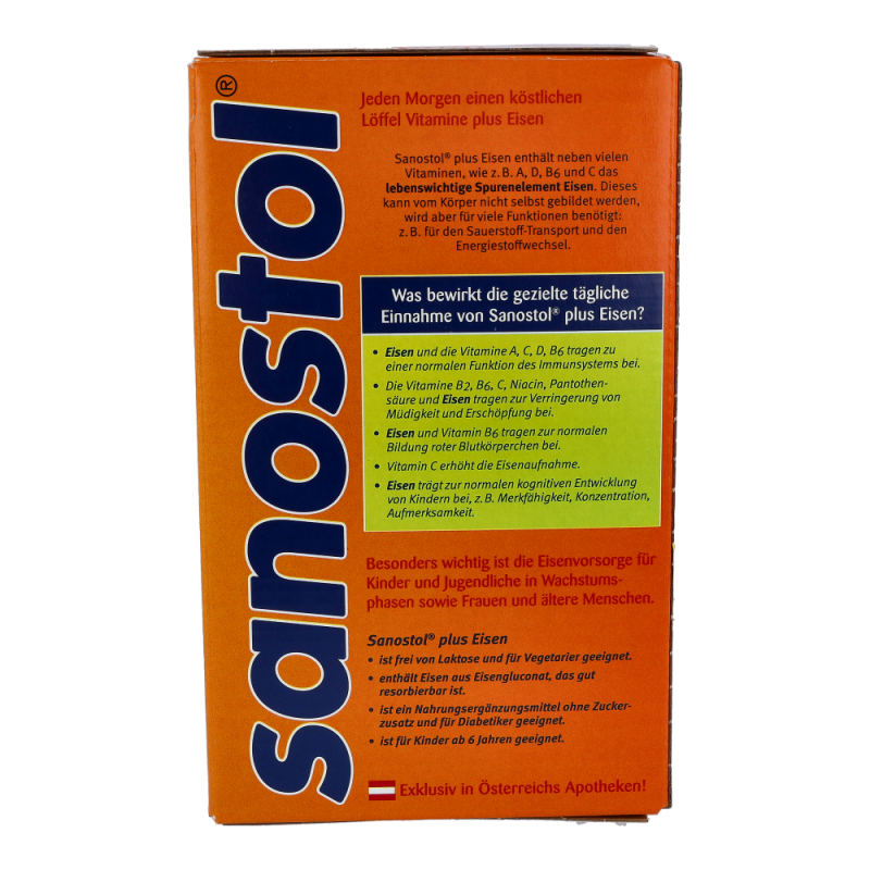 Sanostol Multi-Vitamine Saft plus Eisen