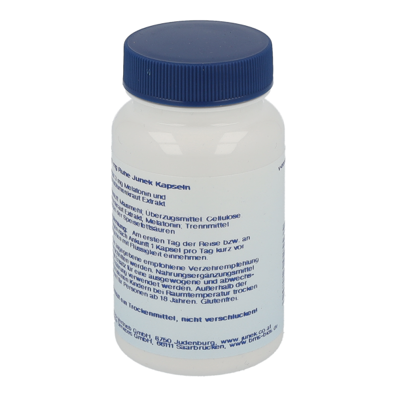 Junek MELATONIN 3mg Kapseln zur Behandlung von Jetlag Empfindungen – 30 Stk