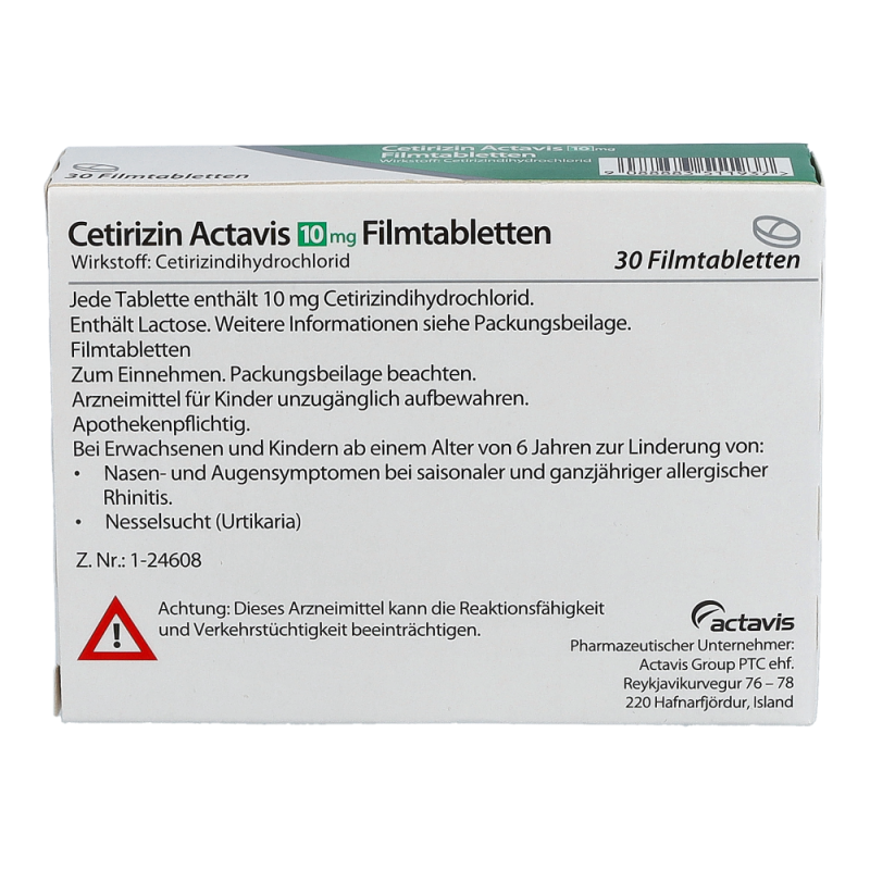 Cetirizin Actavis 10 mg Filmtabletten 30 Stk.
