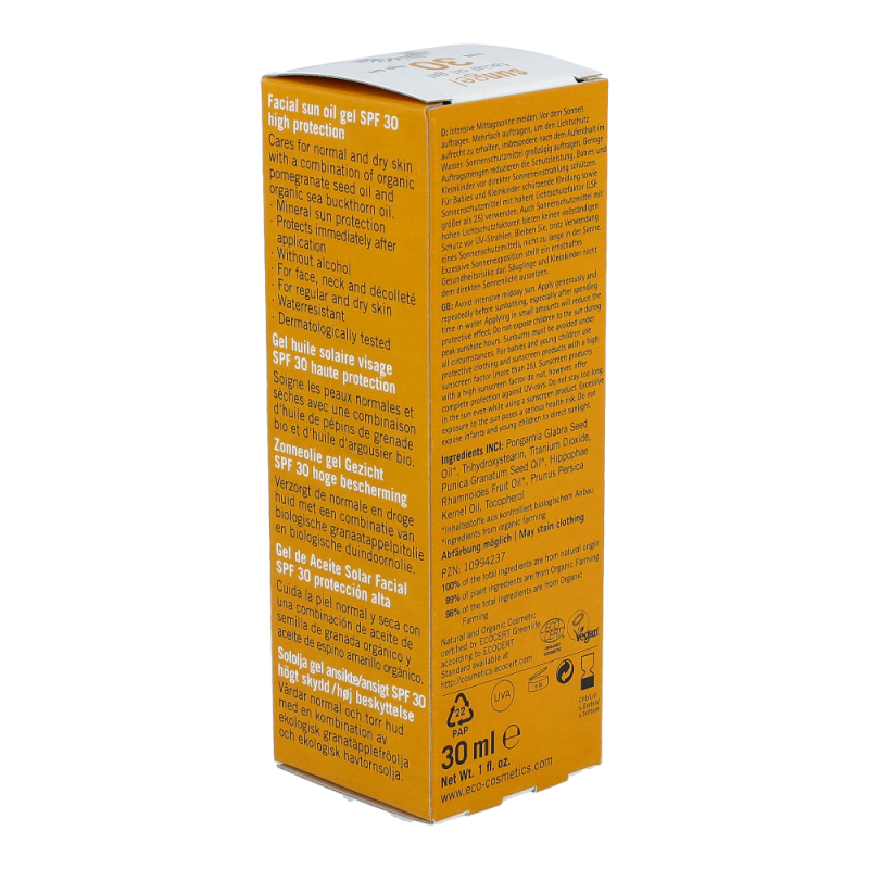 Eco Cosmetics Sonnengel Gesicht LSF 30 30 ml