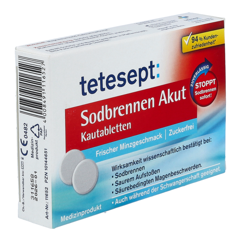 Tetesept Sodbrennen Akut Kautabletten 20 Stk.