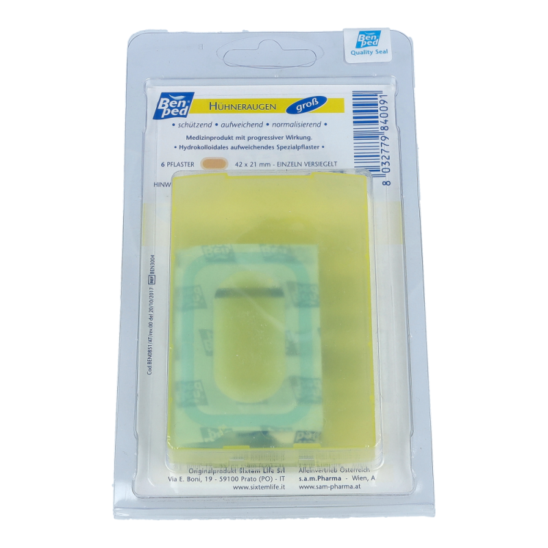 Hühneraugen-benped Pflaster 6 Stk. 42 x 21