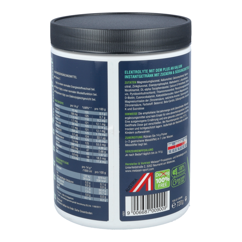 Melasan Sport LOW CARB Magnesium Kalium Tropical 720 g