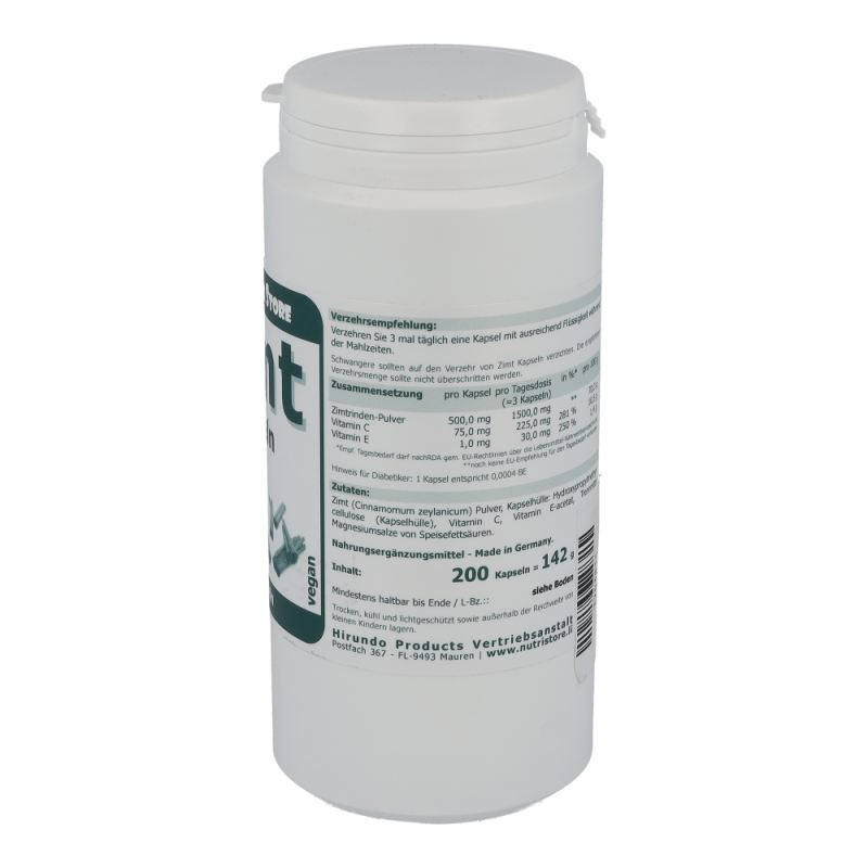 The Nutri Store Zimt 500 mg Kapseln 200 Stk.