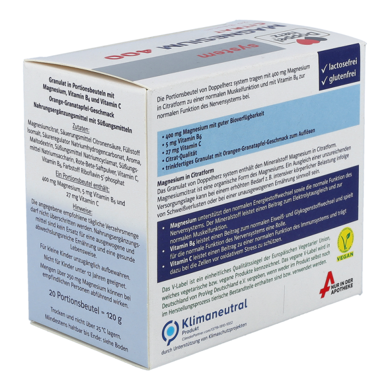 Doppelherz system Magnesium Citrat 400 20 Stk.
