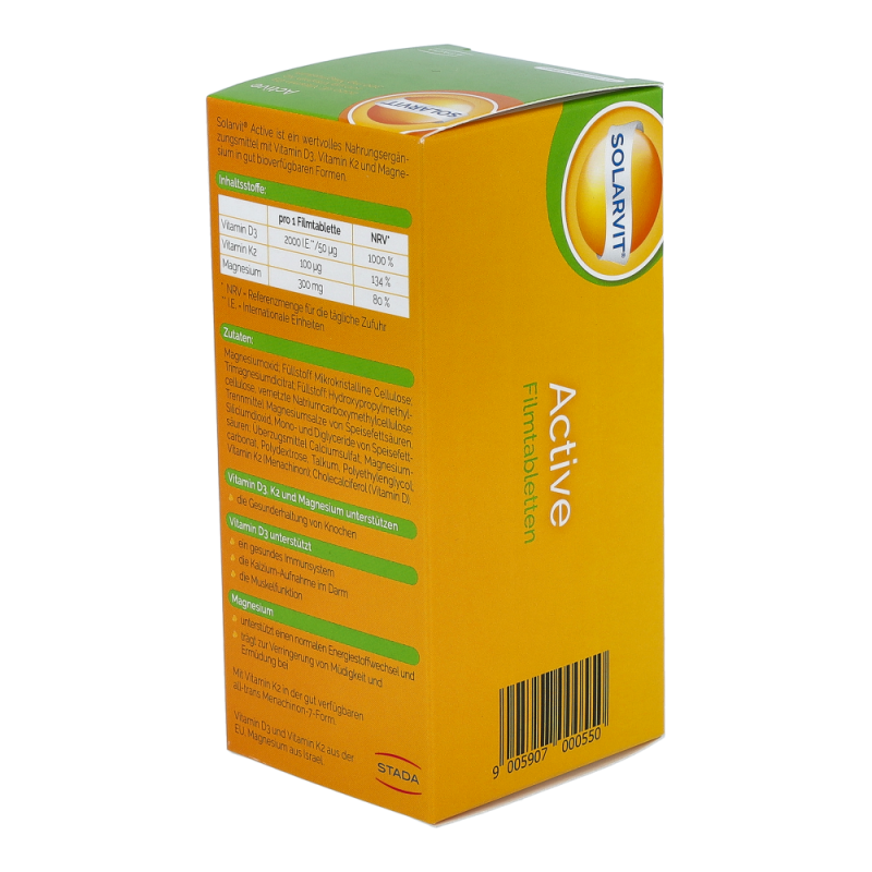 Solarvit Active D3 K2 Magnesium Filmtabletten 60 Stk.