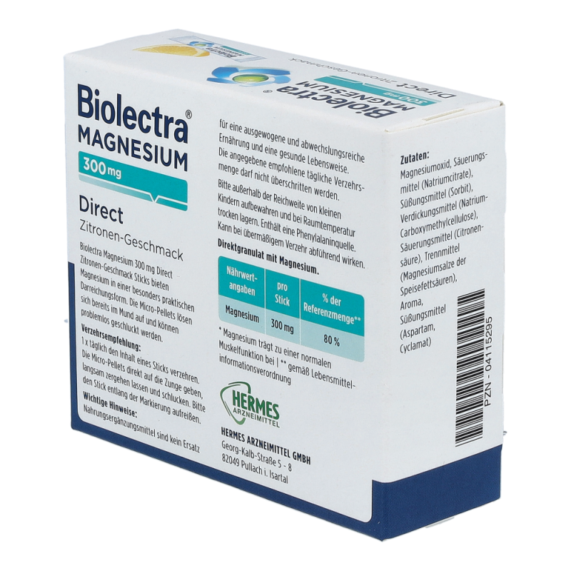 Biolectra Direct Beutel 20 Stk. Magnesium