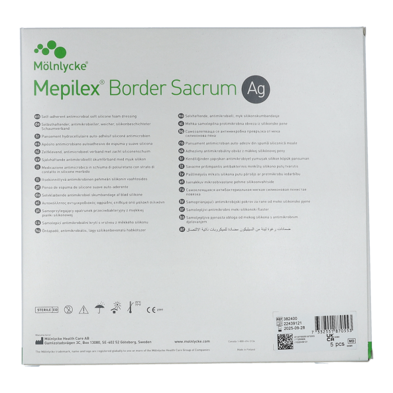 Mölnlycke Mepilex Border Sacrum AG Verband 5 Stk. 23 x 23