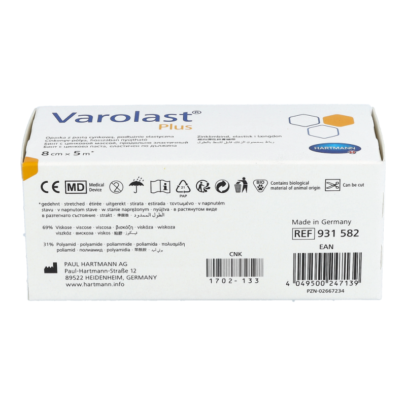 Zinkleimbinden Varol Plus 8cm x 5 1 Stk.